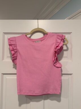 Zara Pink Ruffle Sleeve Tank Top